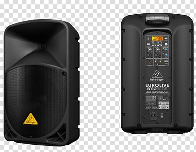 Public Address Systems Powered speakers Loudspeaker BEHRINGER Eurolive B1 Series, amplifier bass volume transparent background PNG clipart