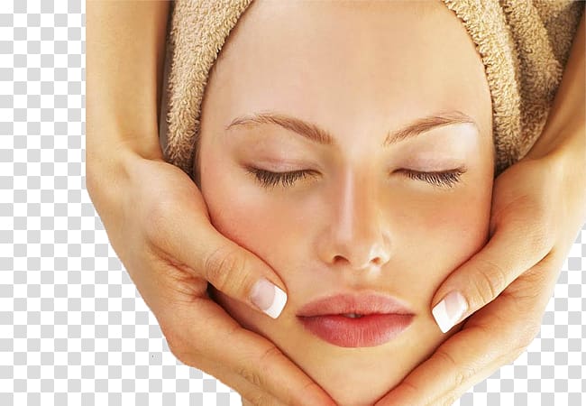 Facial Stone massage Day spa Exfoliation, face skin care transparent background PNG clipart