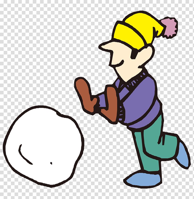 Coloring book Snowball fight , cartoon winter boy snowball transparent background PNG clipart