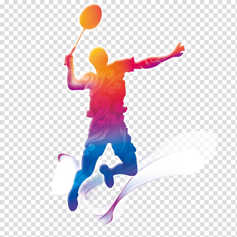 Badminton Motion graphics, Badminton Players Creative, person holding badminton racket logo transparent background PNG clipart