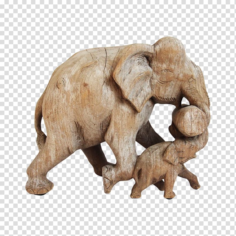Indian elephant African elephant Sculpture Figurine, thai white elephant decoration transparent background PNG clipart