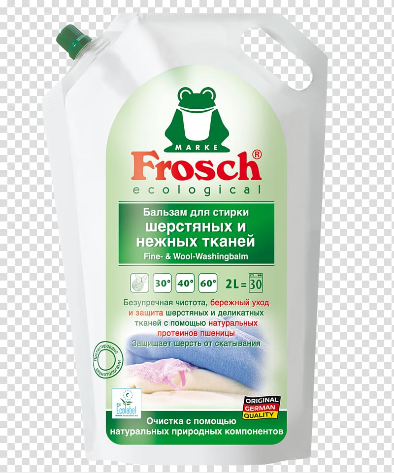 FROSCH フロッシュ ファイン&ウール バルサム 衣類用 Laundry Detergent Liquid, frosch transparent background PNG clipart
