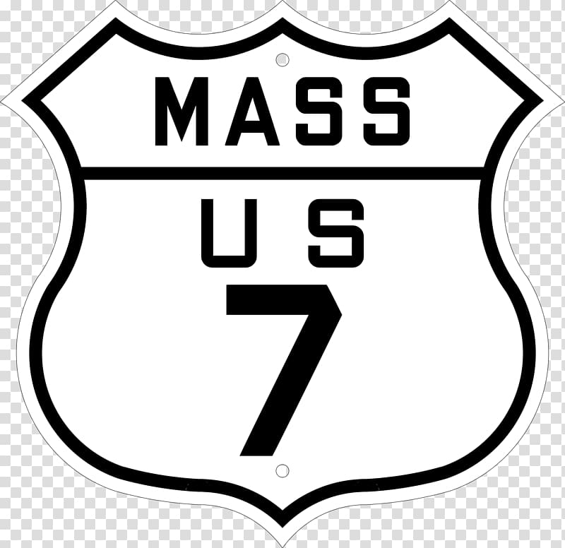 Massachusetts Michigan U.S. Route 7 Logo, transparent background PNG clipart