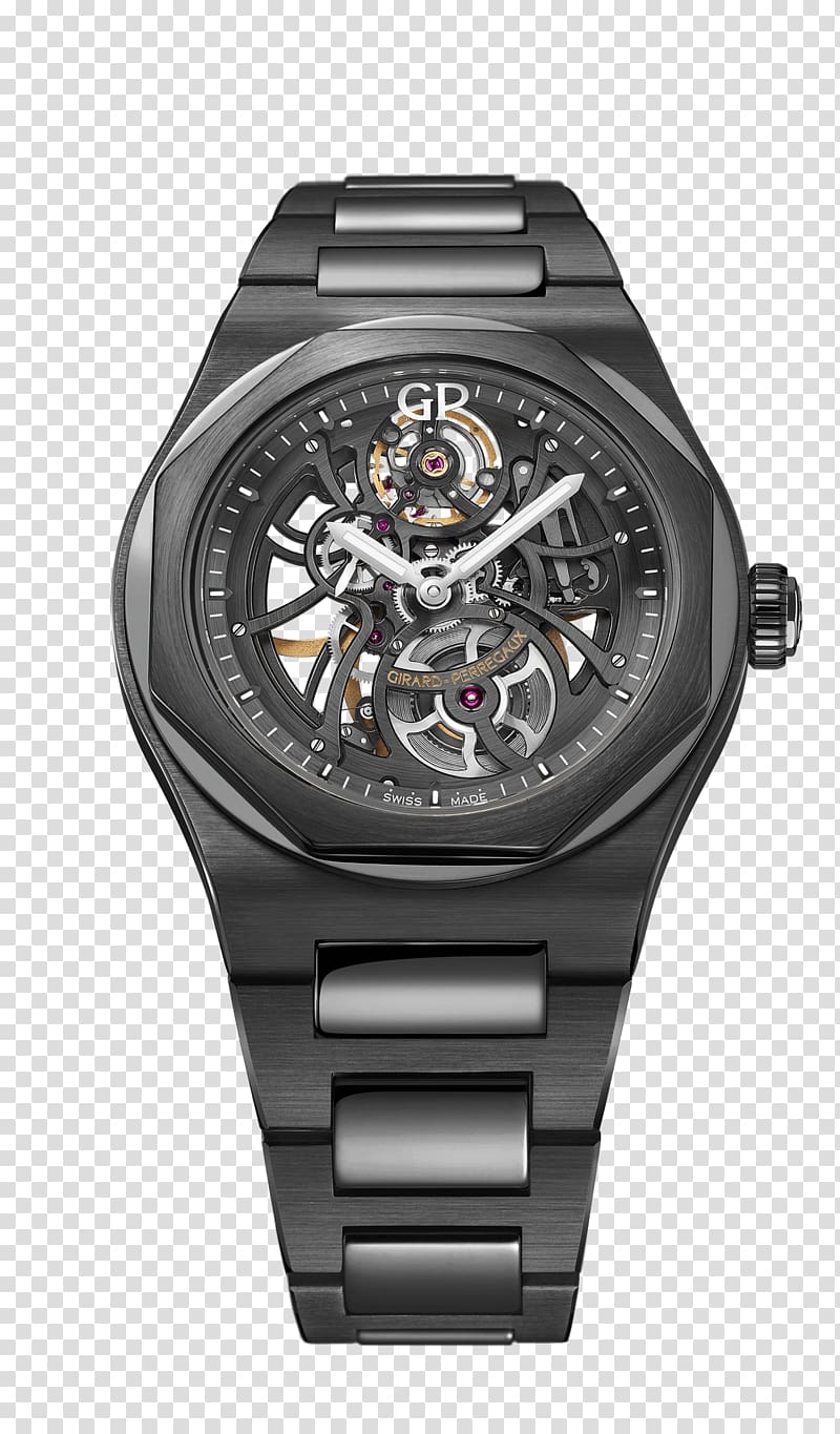 Girard-Perregaux Skeleton watch Salon international de la haute horlogerie Tourbillon, watch transparent background PNG clipart