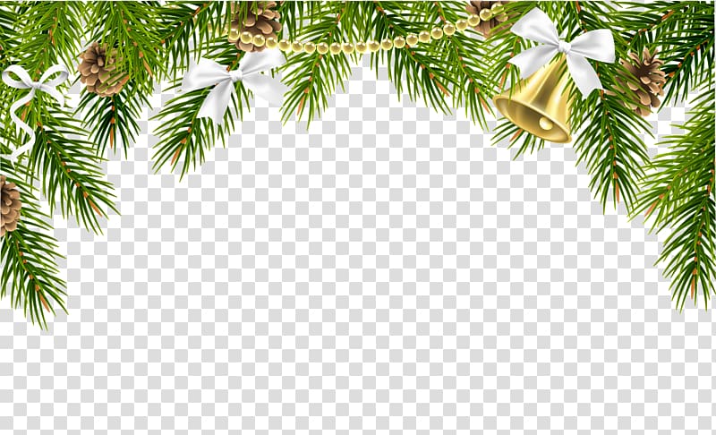 Christmas decoration Christmas ornament , Christmas Pine Decor with Ornaments transparent background PNG clipart