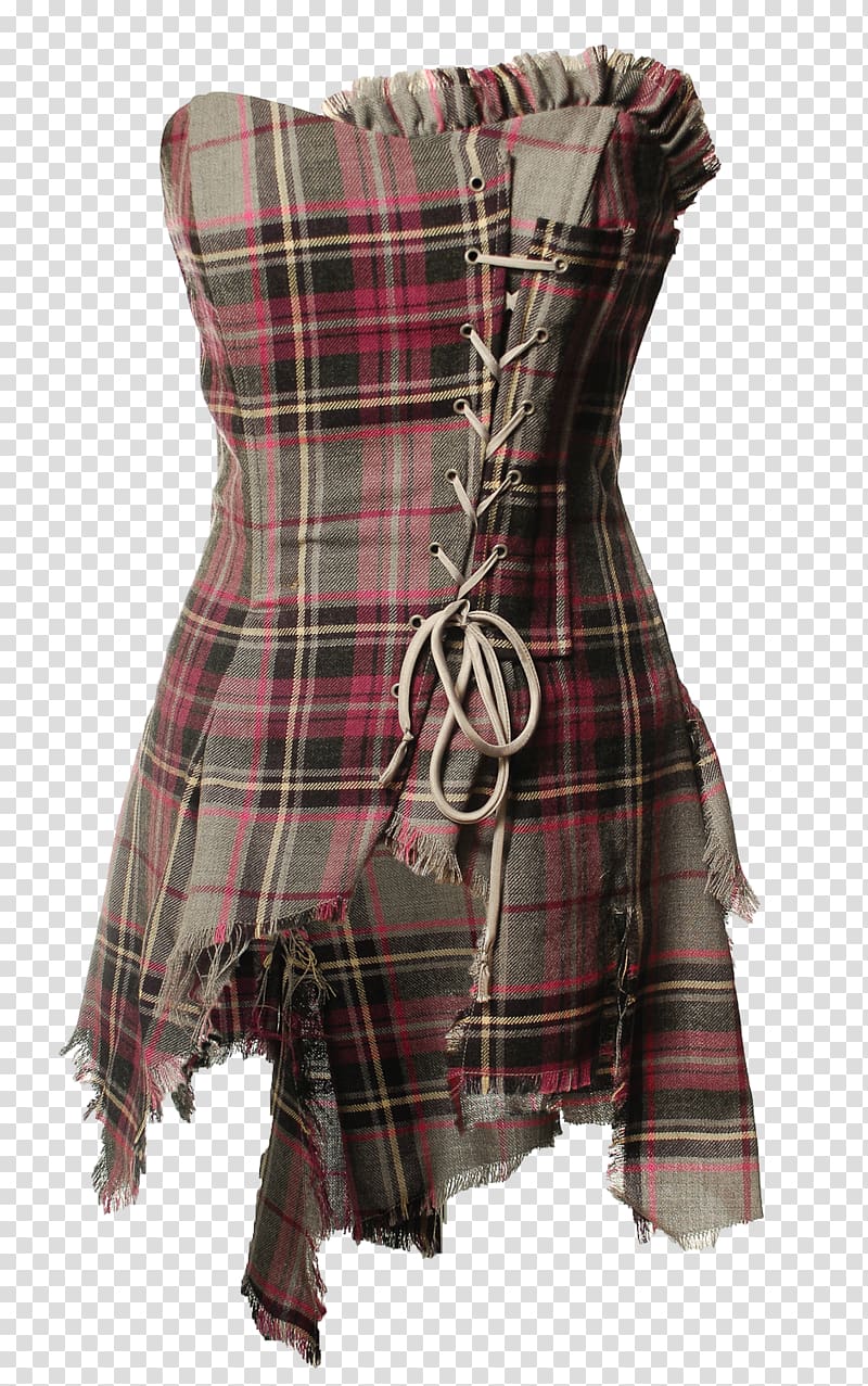 Tartan Kilt Corset Dress Clothing, dress transparent background PNG clipart