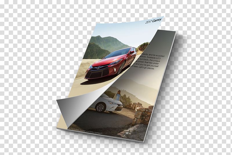 2017 Toyota Camry Car dealership Reinhardt Toyota, brochure mockup transparent background PNG clipart