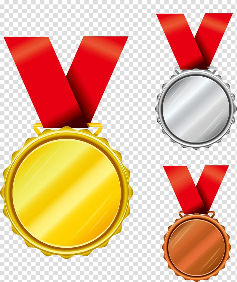 Gold medal, Beautiful creative gold medal transparent background PNG clipart