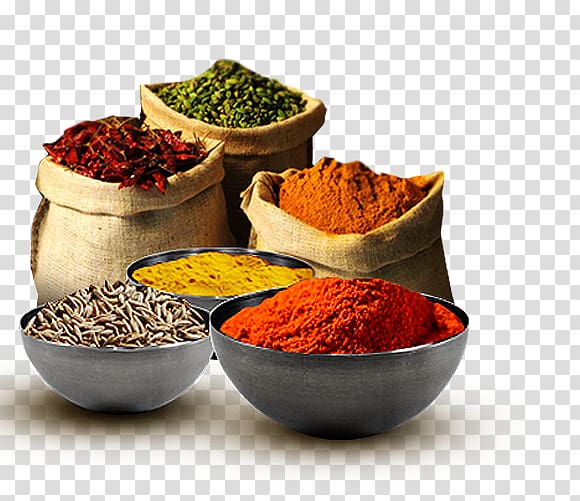 assorted-brand powders in sacks, Indian cuisine Spice Packaging and labeling Mediterranean cuisine Food, masala spices transparent background PNG clipart