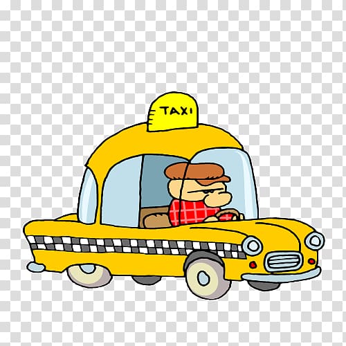 Taxi driver Yellow cab , taxi transparent background PNG clipart