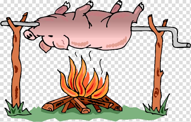 Pig roast Barbecue Roasting Suckling pig, pig transparent background PNG clipart