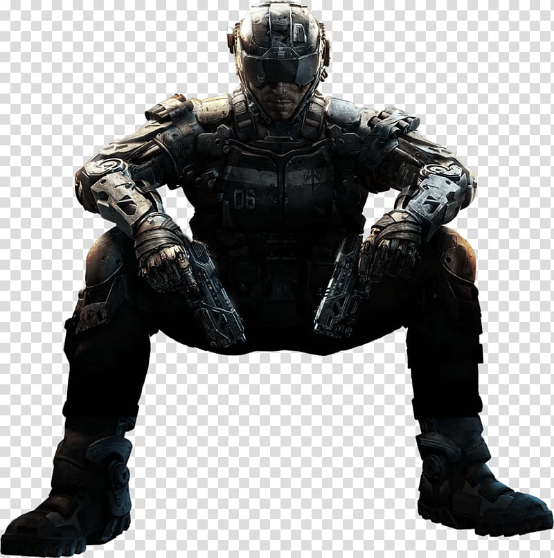 man wearing war suit illustration, Black Ops 3 Character transparent background PNG clipart