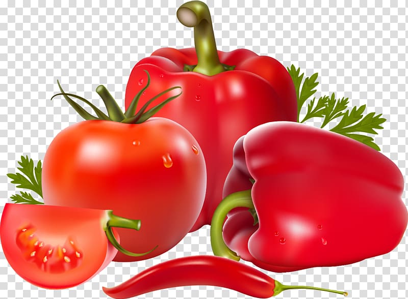 Vegetable Bell pepper Tomato Food Beetroot, tomato transparent background PNG clipart