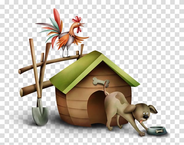 , Cartoon cute little house dog cock transparent background PNG clipart