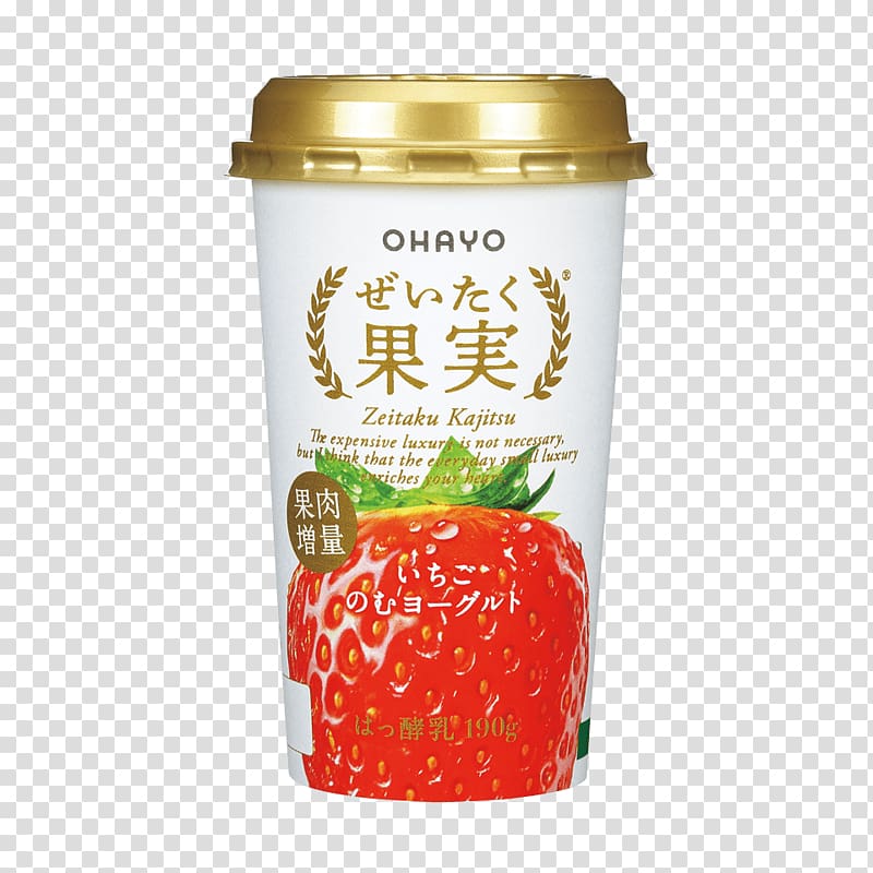 Strawberry Drinkable yogurt Ohayo Dairy Products Yoghurt Fruit, strawberry drink transparent background PNG clipart