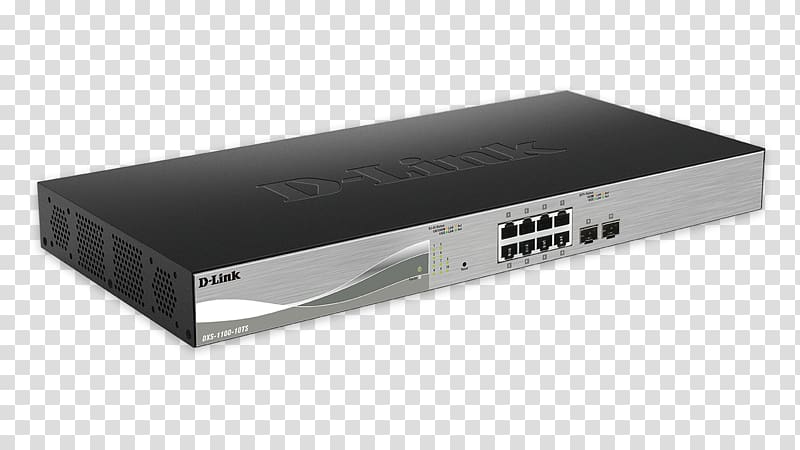 10 Gigabit Ethernet Network switch D-Link Port, 10 Gigabit Ethernet transparent background PNG clipart
