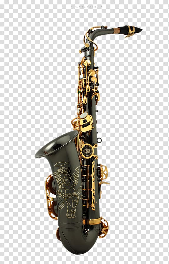 Baritone saxophone Alto saxophone, E-flat alto saxophone black transparent background PNG clipart