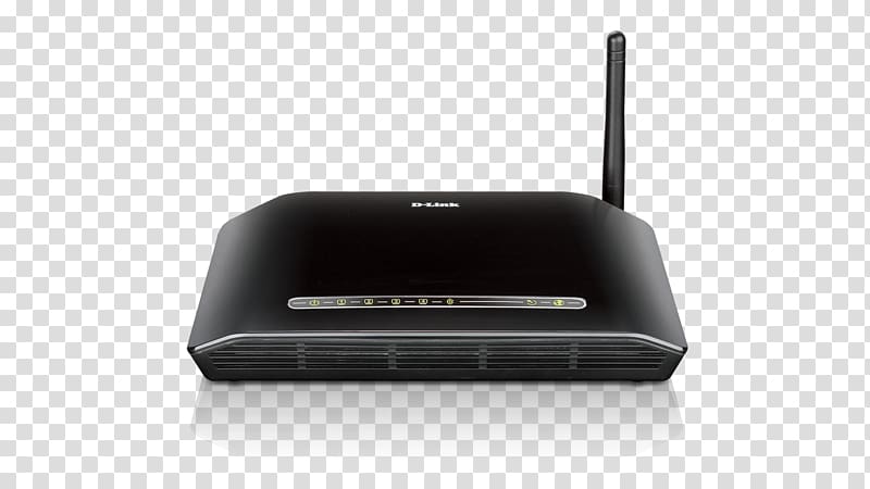 DSL modem Digital subscriber line Wireless router D-Link, router transparent background PNG clipart
