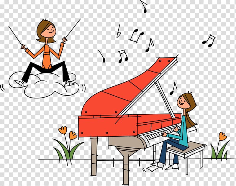 Piano Accompaniment Music, fall season transparent background PNG clipart