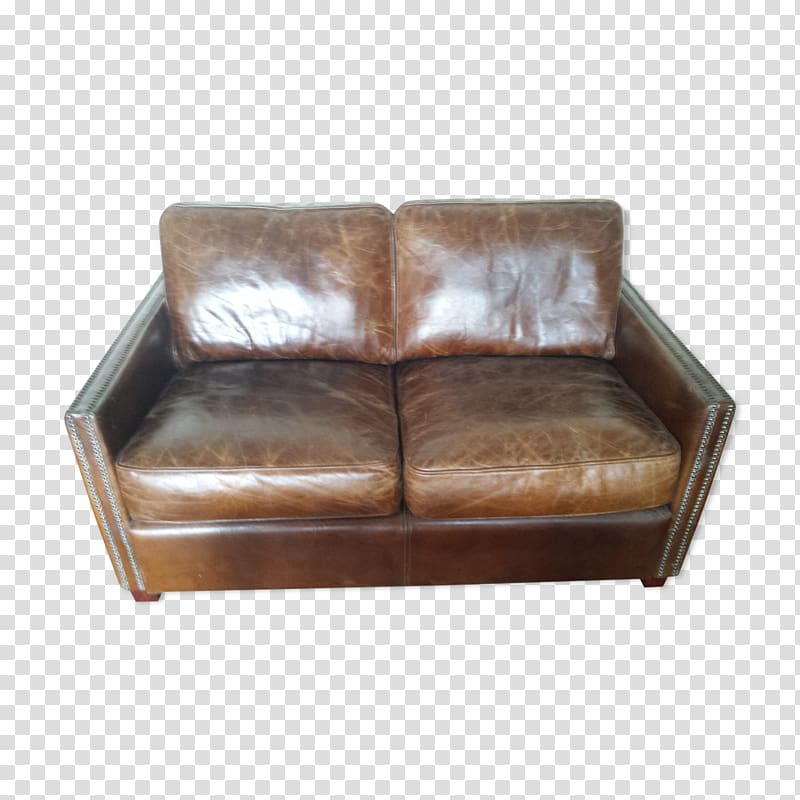 Leather Sofa bed Couch Fauteuil Club chair, bed transparent background PNG clipart