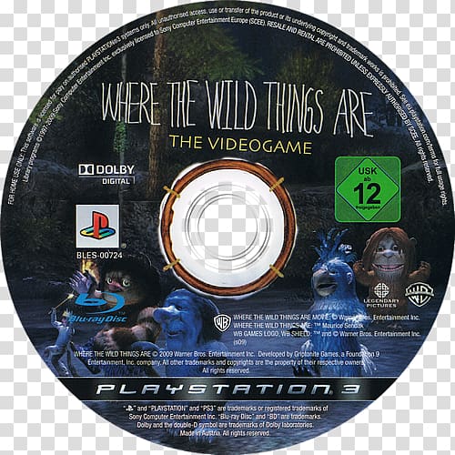 Where the Wild Things Are Compact disc PlayStation 3 PAL region, Where the wild things are transparent background PNG clipart