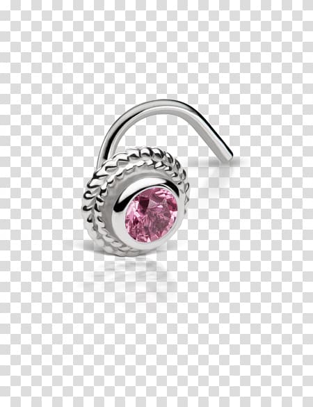 Ring Gemstone Nose piercing Body Jewellery Silver, thin and small transparent background PNG clipart