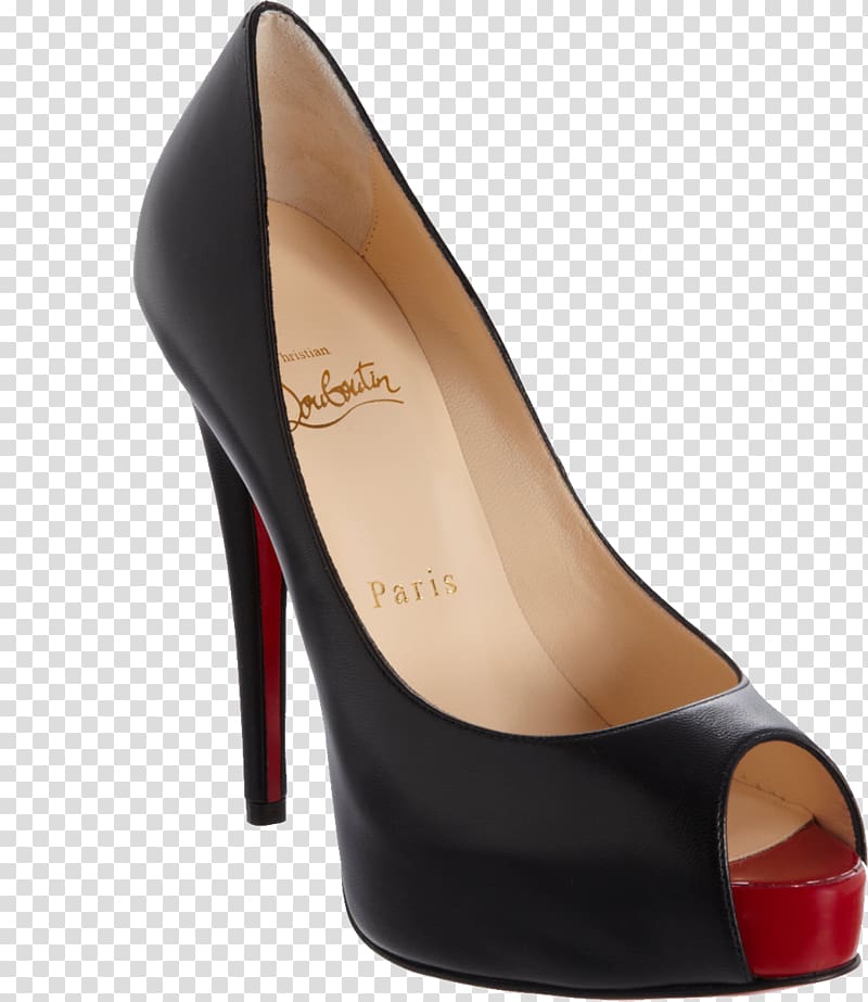 Peep-toe shoe Court shoe High-heeled footwear Stiletto heel, Louboutin transparent background PNG clipart