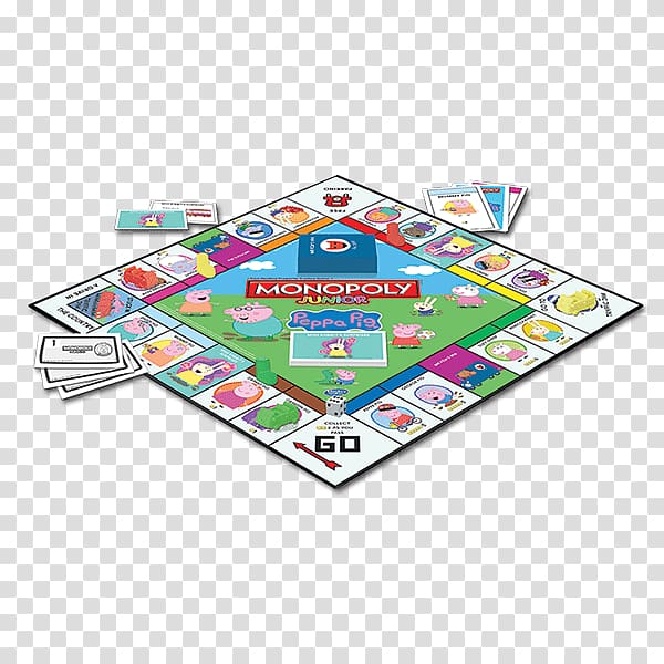 Monopoly Junior Operation Board game, peppa transparent background PNG clipart