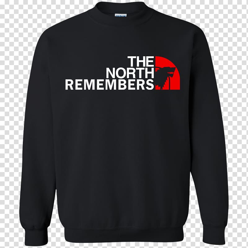 Hoodie T-shirt Clothing Sweater Crew neck, the north remembers transparent background PNG clipart