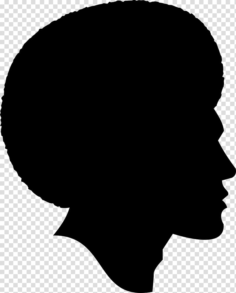 Black Silhouette Male , afro transparent background PNG clipart