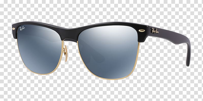 Ray-Ban Clubmaster Oversized Ray-Ban Clubmaster Classic Mirrored sunglasses, ray ban transparent background PNG clipart