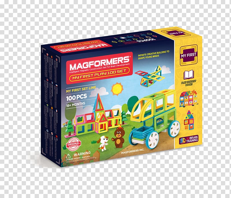Construction set Magformers 702011 My First Playset (32-Piece) Магформерс Toy Magformers My First 54pcs Set, remote control dinosaur toys transparent background PNG clipart