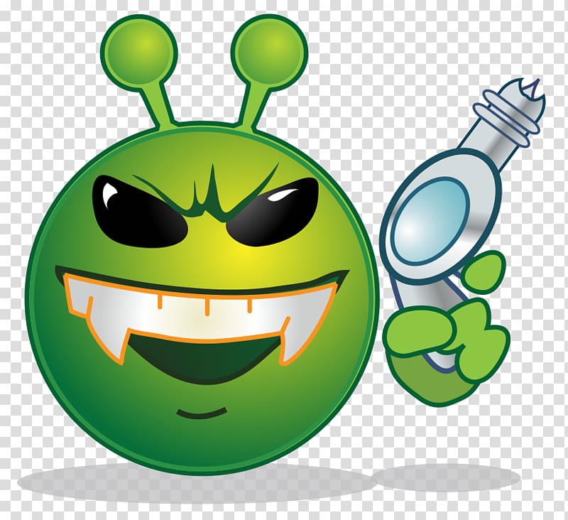Smiley Alien , Worried Smiley transparent background PNG clipart