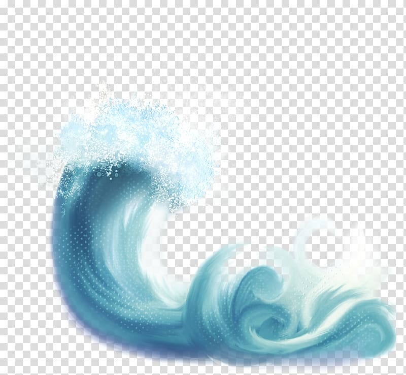 Wind wave Light Sea, Blue Wave transparent background PNG clipart