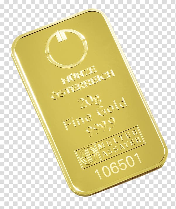Gold bar Austrian Mint London bullion market, gold transparent background PNG clipart