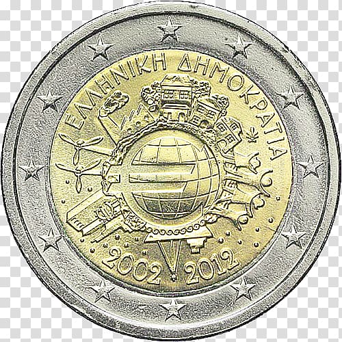 2 euro coin Greece Euro coins, 2 Euro Coin transparent background PNG clipart