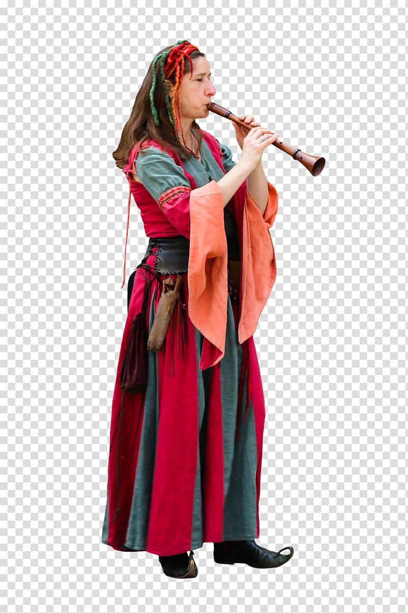 Musical Instruments Flute Musician Busker, middle ages transparent background PNG clipart