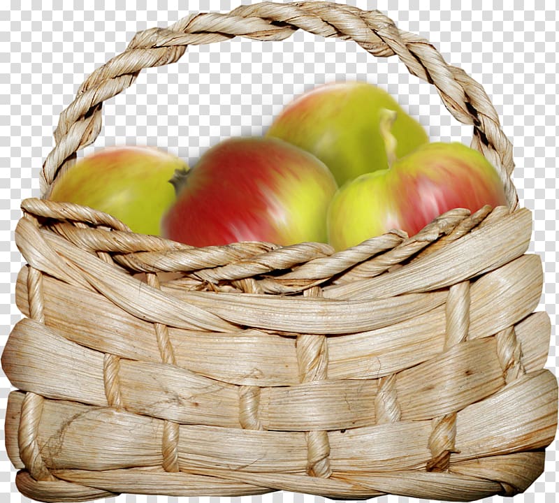 Apple Food Gift Baskets Diet food, basket of apples transparent background PNG clipart