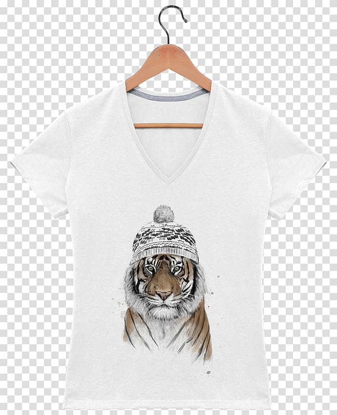 T-shirt Lion Siberian Tiger Moose Bengal tiger, siberian tiger transparent background PNG clipart