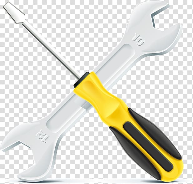 Toolbox Euclidean , Painted wrench screwdriver creative tools transparent background PNG clipart