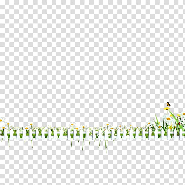 white daisy flowers and white fence illustration, Fences transparent background PNG clipart