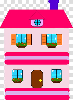 dolls house clipart outline