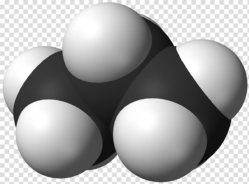 Propane Gas Space-filling model Alkane Ethane, alkane iupac transparent background PNG clipart