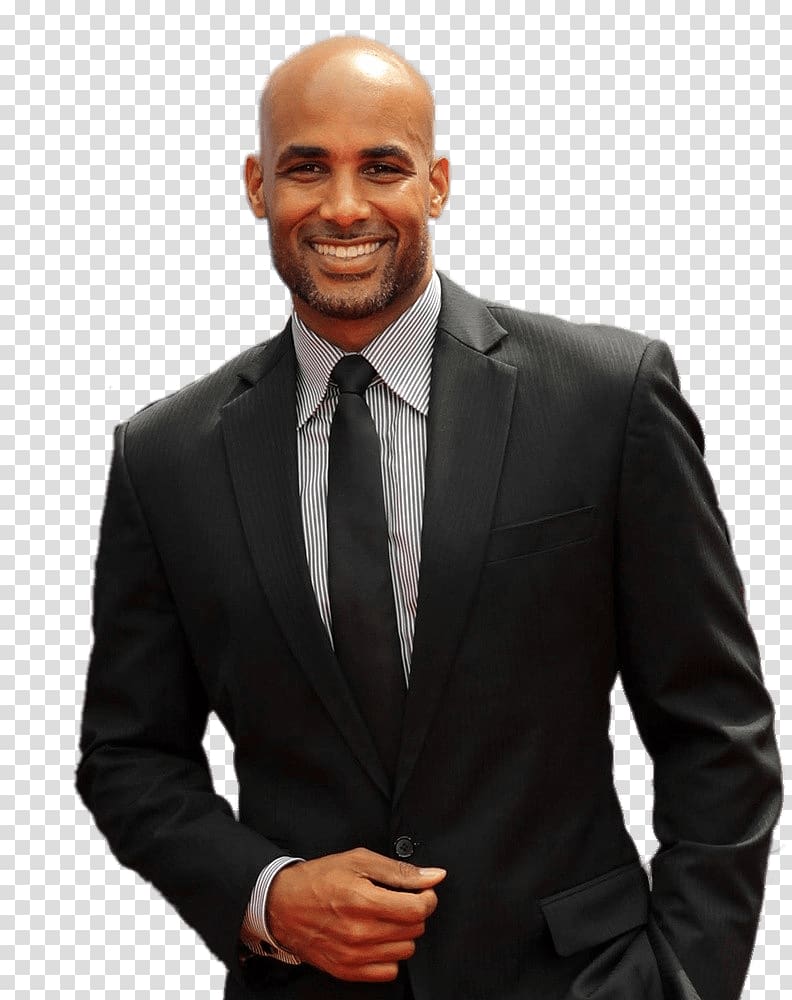 man making face, Boris Kodjoe Black Suit transparent background PNG clipart