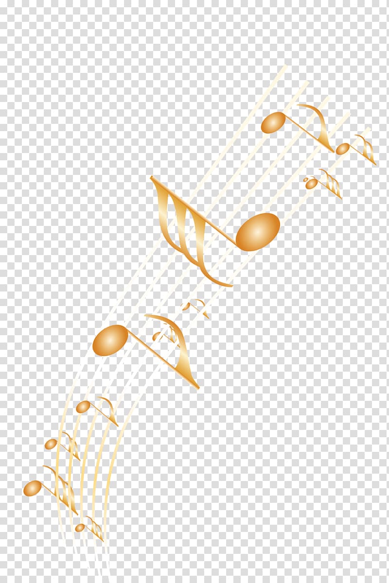 white and brown music , Musical note, Gold music transparent background PNG clipart