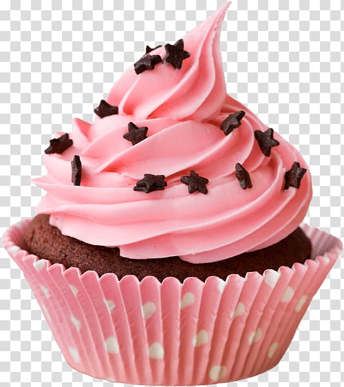 cupcake, Cupcake Pink transparent background PNG clipart