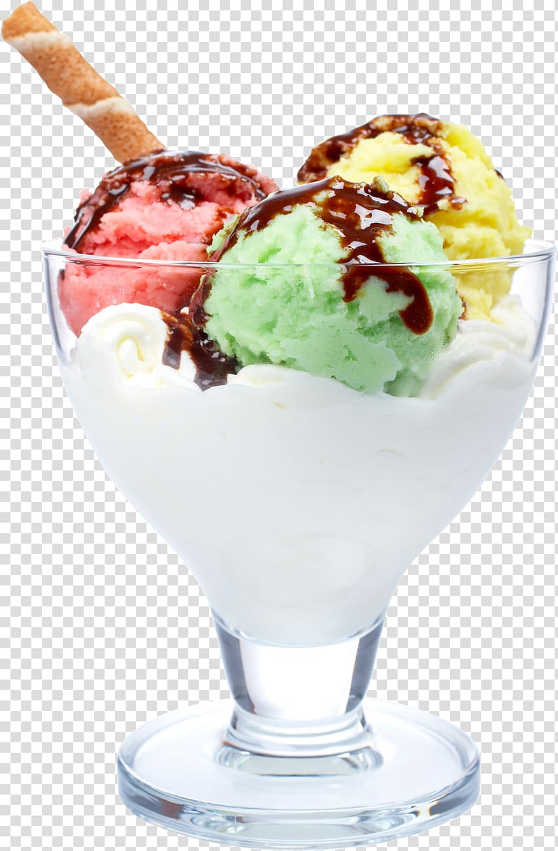 Ice cream cone Sundae Frozen yogurt, Ice cream transparent background PNG clipart