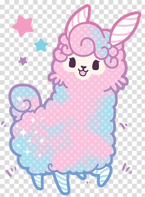 Cotton candy Llama Candy corn Alpaca, candy transparent background PNG clipart