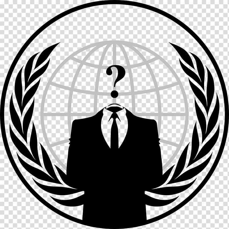 black suit jacket logo , Security hacker Hacktivism LulzSec Logo, Anonymous transparent background PNG clipart