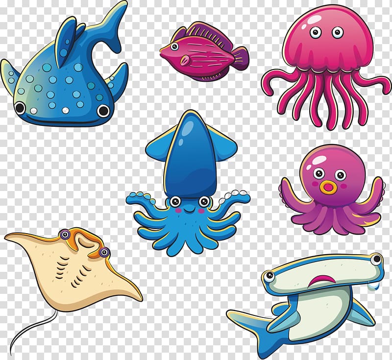 assorted-color fish illustration, Benthic zone World Ocean Seabed Fish , Benthic fish transparent background PNG clipart
